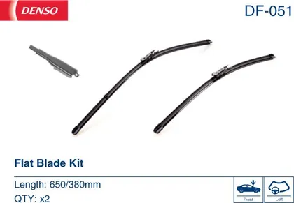 Комплект бескаркасных стеклоочистителей  Denso Flat DF-051