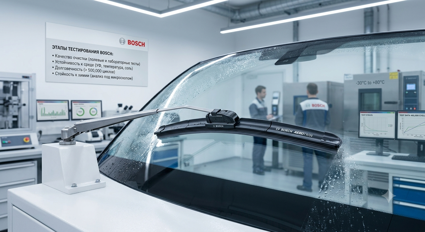 Этапы тестирования щеток стеклоочистителей от компании Bosch! Этапы тестирования щеток стеклоочистителей от компании Bosch!