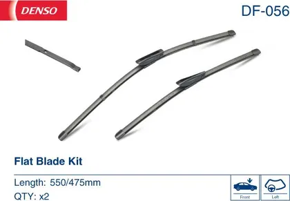 Комплект бескаркасных стеклоочистителей  Denso Flat DF-056