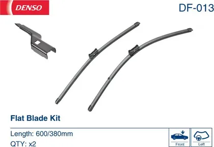 Комплект бескаркасных стеклоочистителей  Denso Flat DF-013