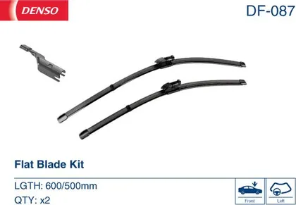 Комплект бескаркасных стеклоочистителей Denso Flat DF-087