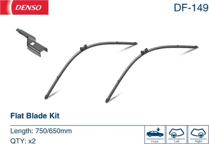 Комплект бескаркасных стеклоочистителей  Denso Flat DF-149