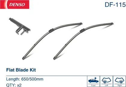 Комплект бескаркасных стеклоочистителей  Denso Flat DF-115