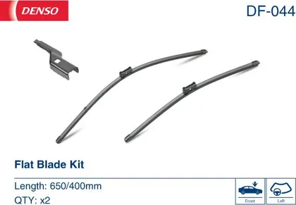 Комплект бескаркасных стеклоочистителей  Denso Flat DF-044