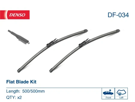 Комплект бескаркасных стеклоочистителей  Denso Flat DF-034