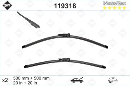 Комплект бескаркасных стеклоочистителей SWF Flat Blade OE SF318